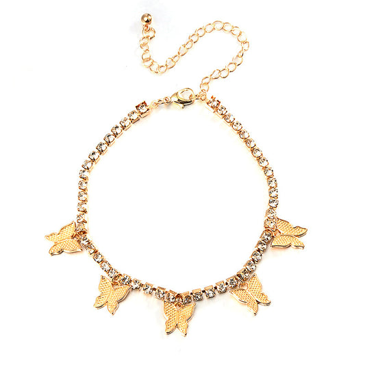 Cavigliera Farfalla Strass zircone