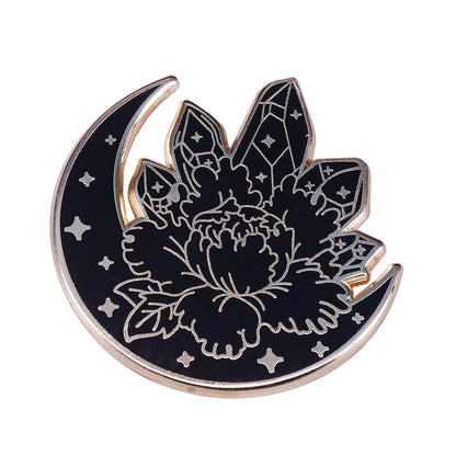 Spilla Luna Cristalli