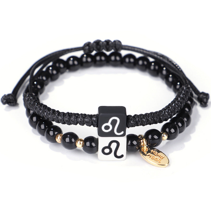 Bracciale zodiaco nero bianco
