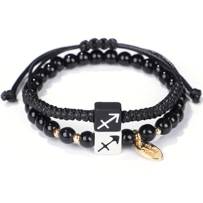 Bracciale zodiaco nero bianco