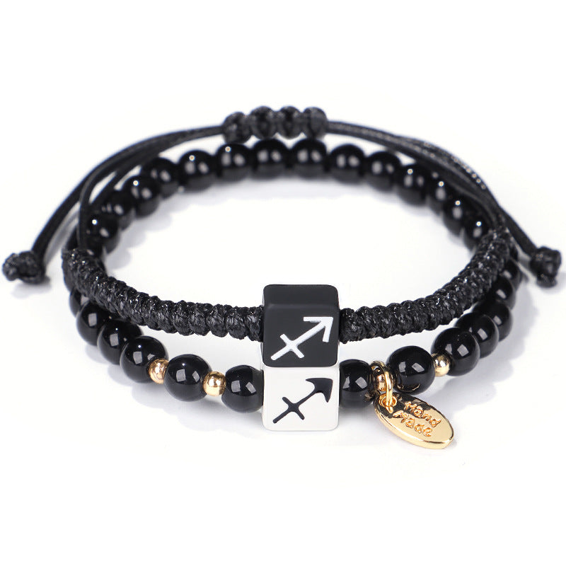 Bracciale zodiaco nero bianco