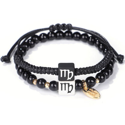 Bracciale zodiaco nero bianco