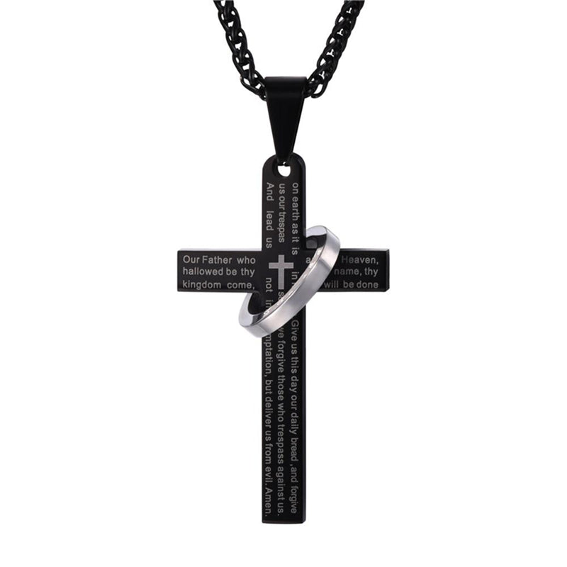 Collana croce con diamanti