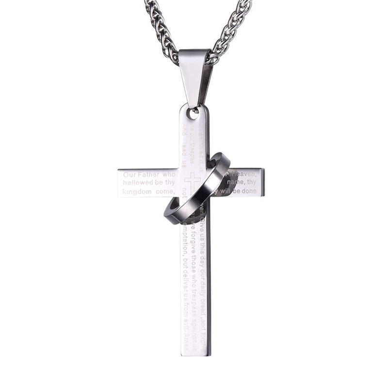 Collana croce con diamanti