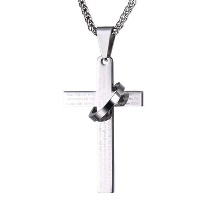Collana croce con diamanti