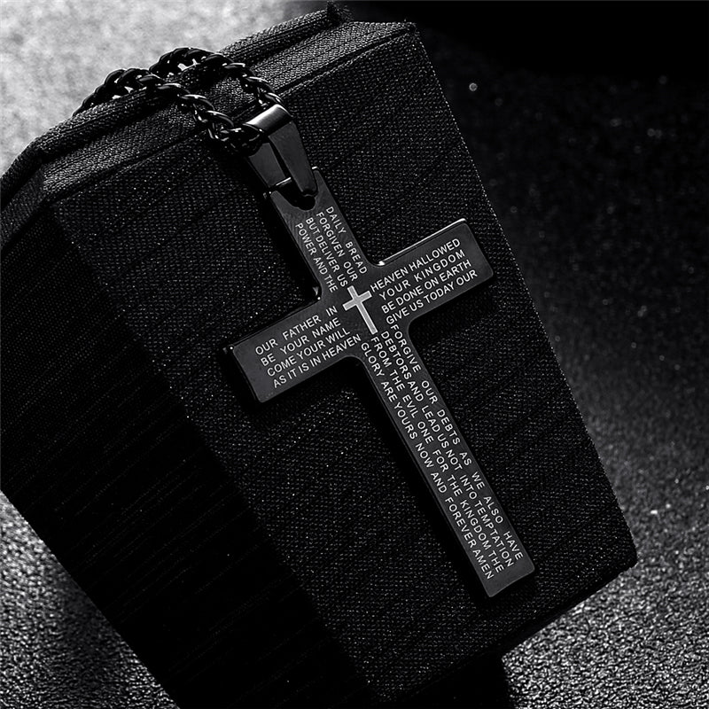 Collana croce con diamanti