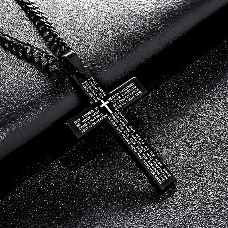 Collana croce con diamanti