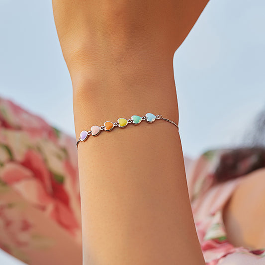 Bracciale Cuore Arcobaleno