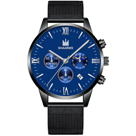 Orologio al quarzo con calendario sole luna stelle