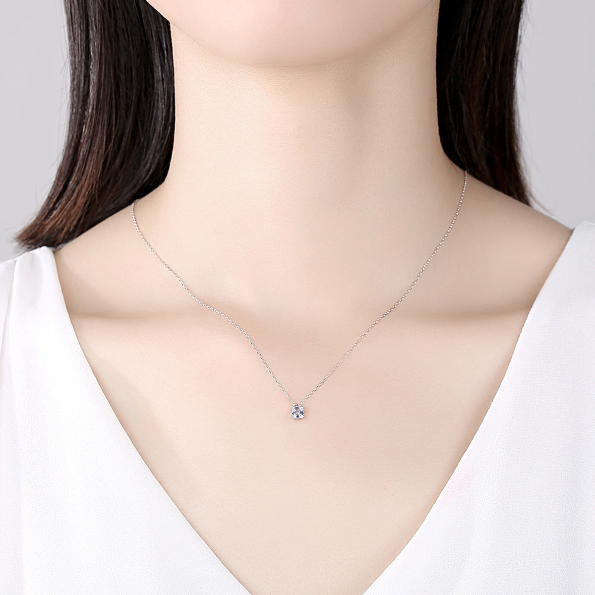 Collana argento e zircone