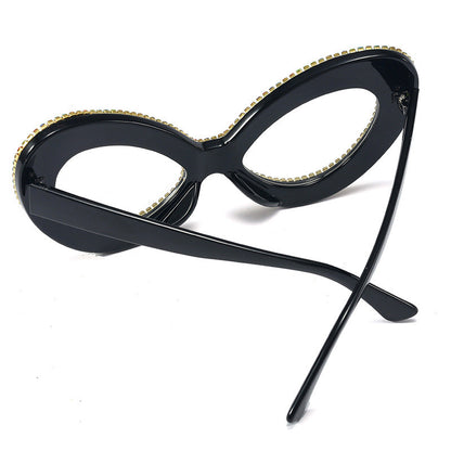 Occhiali a farfalla con strass