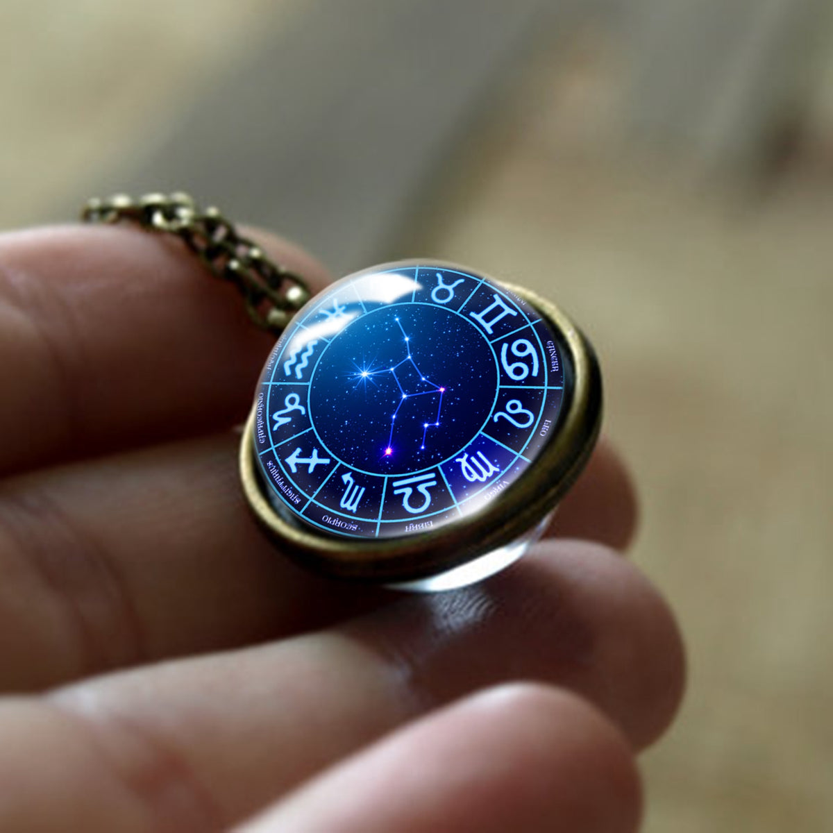 Collana zodiaco bifronte