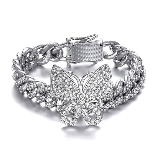 Cavigliera Farfalla Strass hip hop