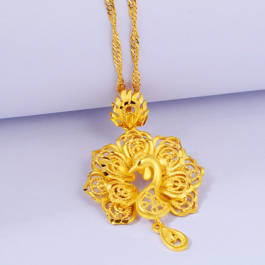 Collana Pavone dorata