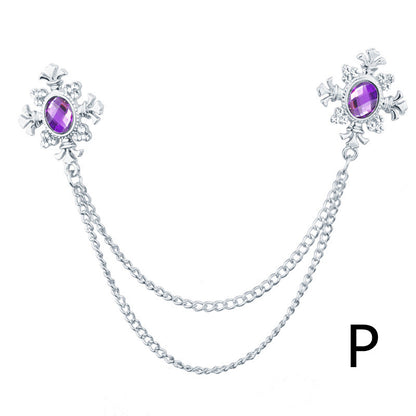 Spilla in strass con croce