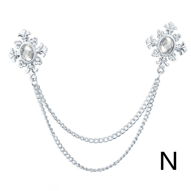 Spilla in strass con croce