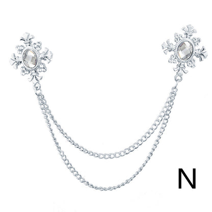 Spilla in strass con croce