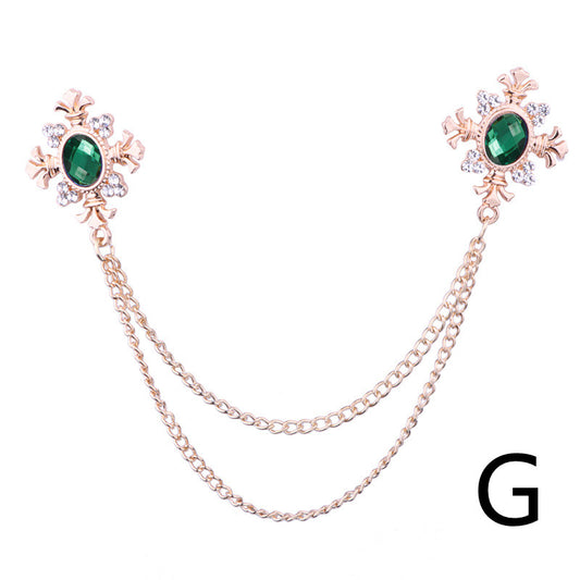 Spilla in strass con croce