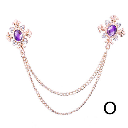 Spilla in strass con croce