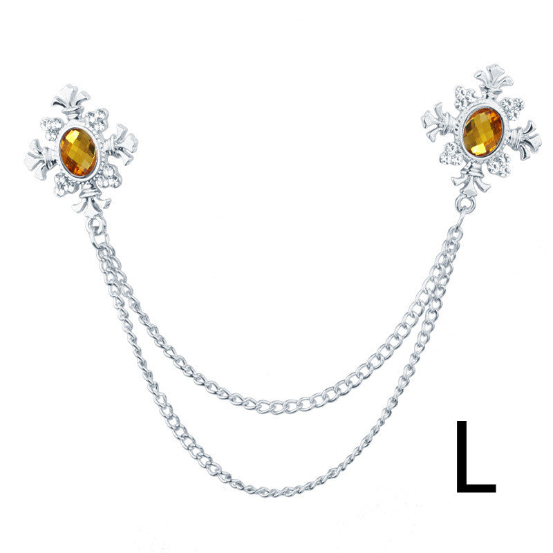 Spilla in strass con croce