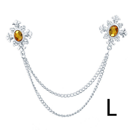 Spilla in strass con croce