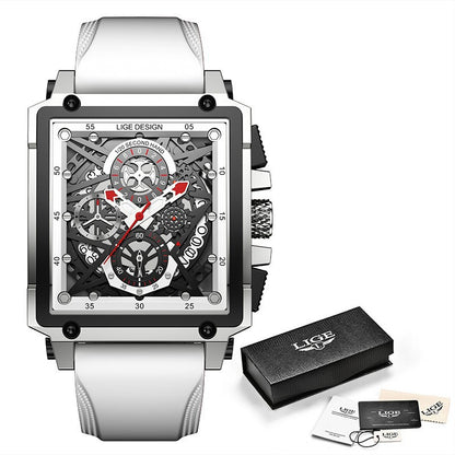 Orologio quadrato cronografo da uomo