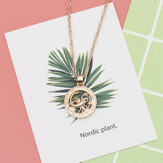 Collana zodiaco oro rosa ciondolo