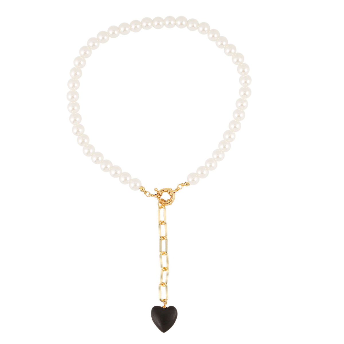 Collana perla naturale multifilo con moneta