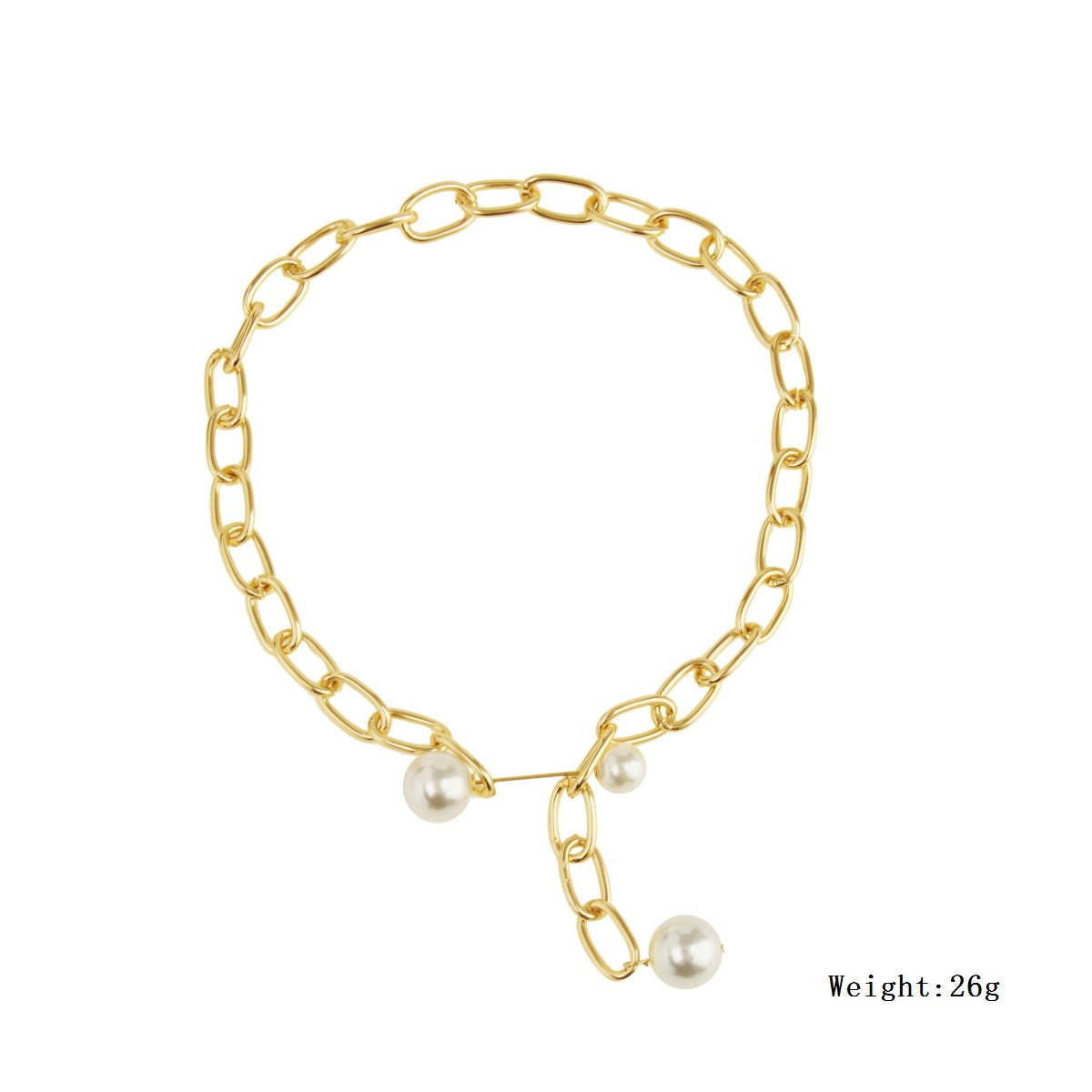 Collana perla naturale multifilo con moneta