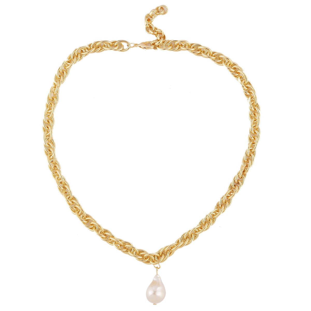 Collana perla naturale multifilo con moneta