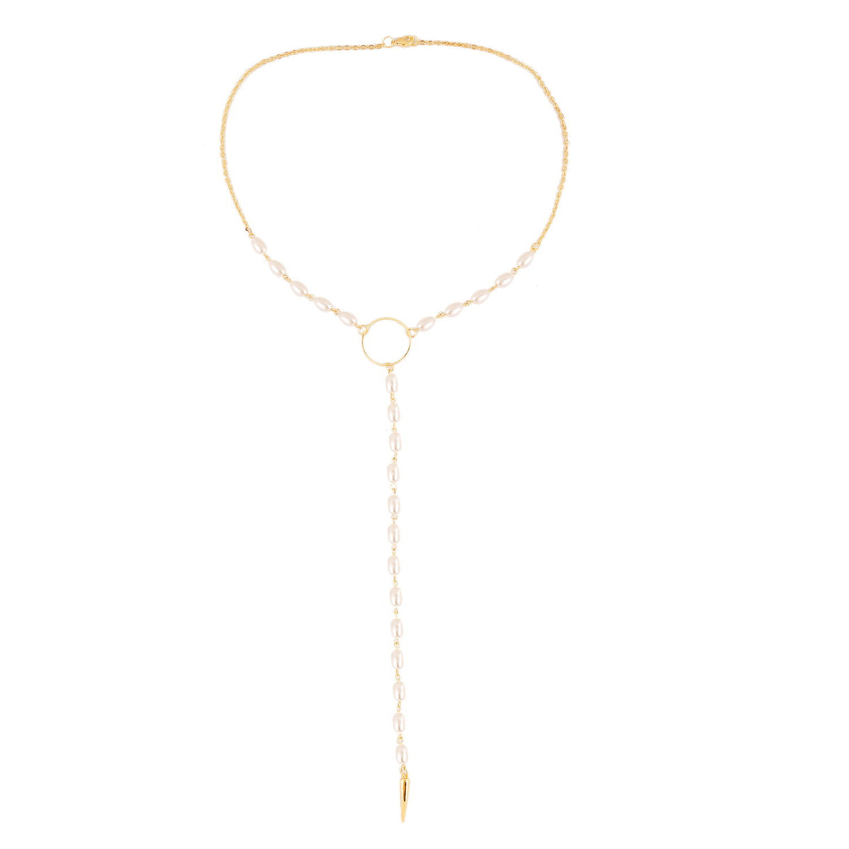 Collana perla naturale multifilo con moneta