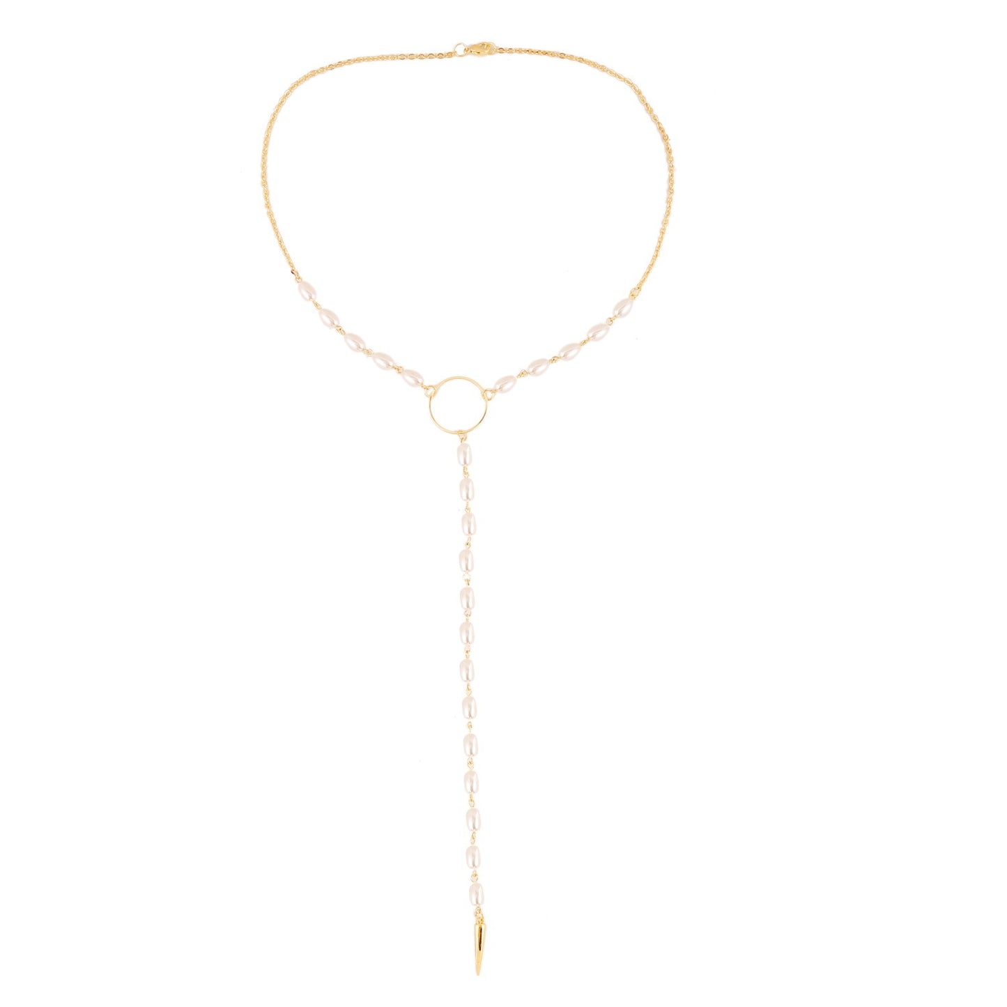 Collana perla naturale multifilo con moneta