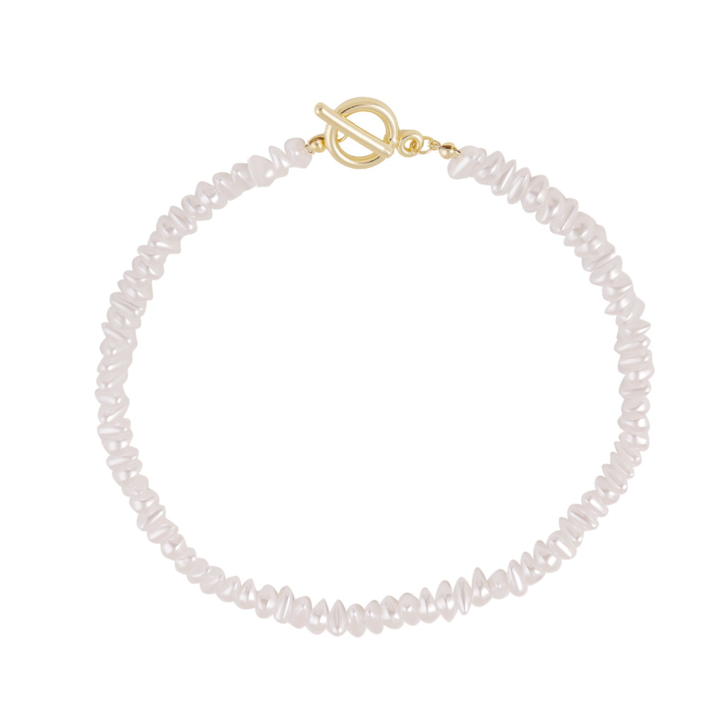 Collana perla naturale multifilo con moneta