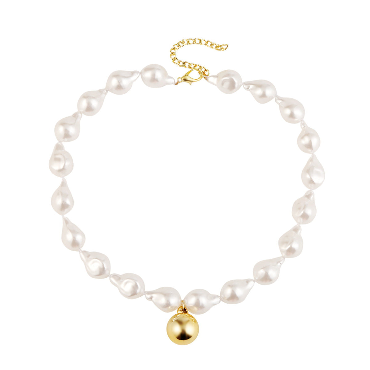 Collana perla naturale multifilo con moneta