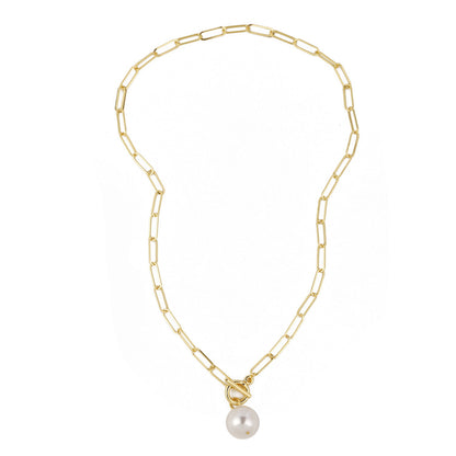 Collana perla naturale multifilo con moneta