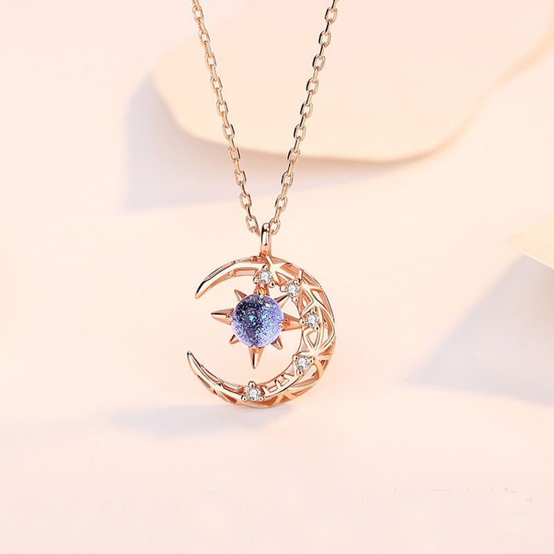 Collana stella e luna in argento