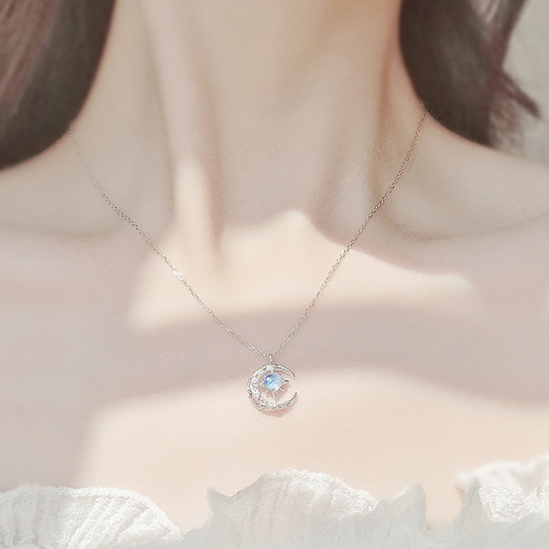 Collana stella e luna in argento