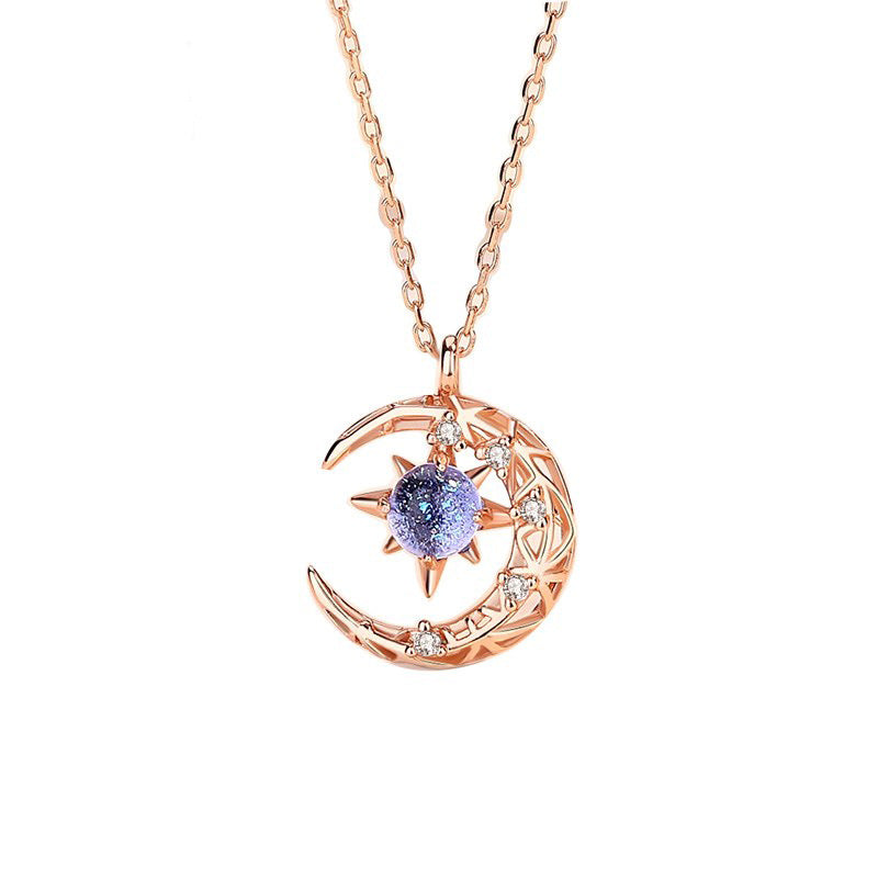 Collana stella e luna in argento