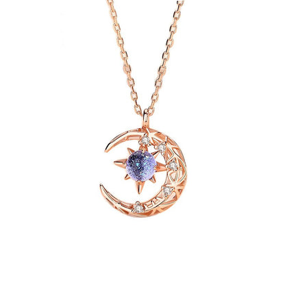 Collana stella e luna in argento