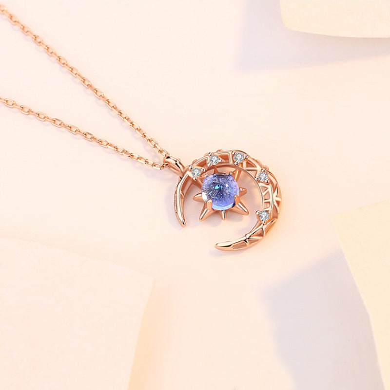 Collana stella e luna in argento