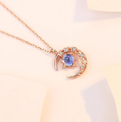Collana stella e luna in argento