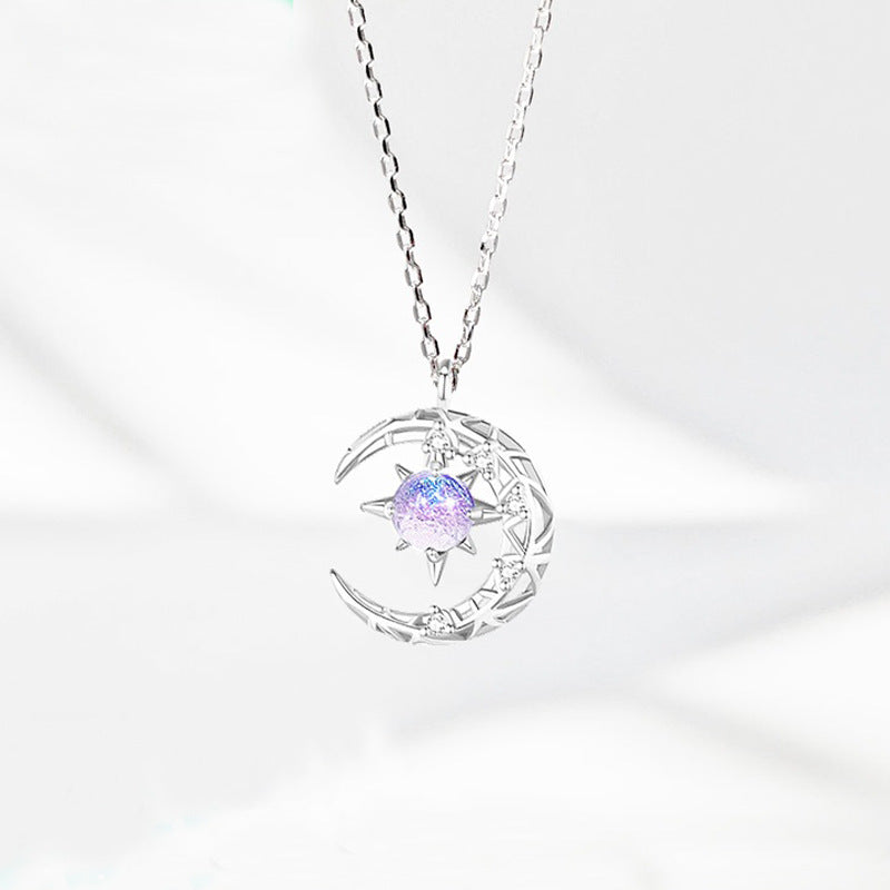 Collana stella e luna in argento