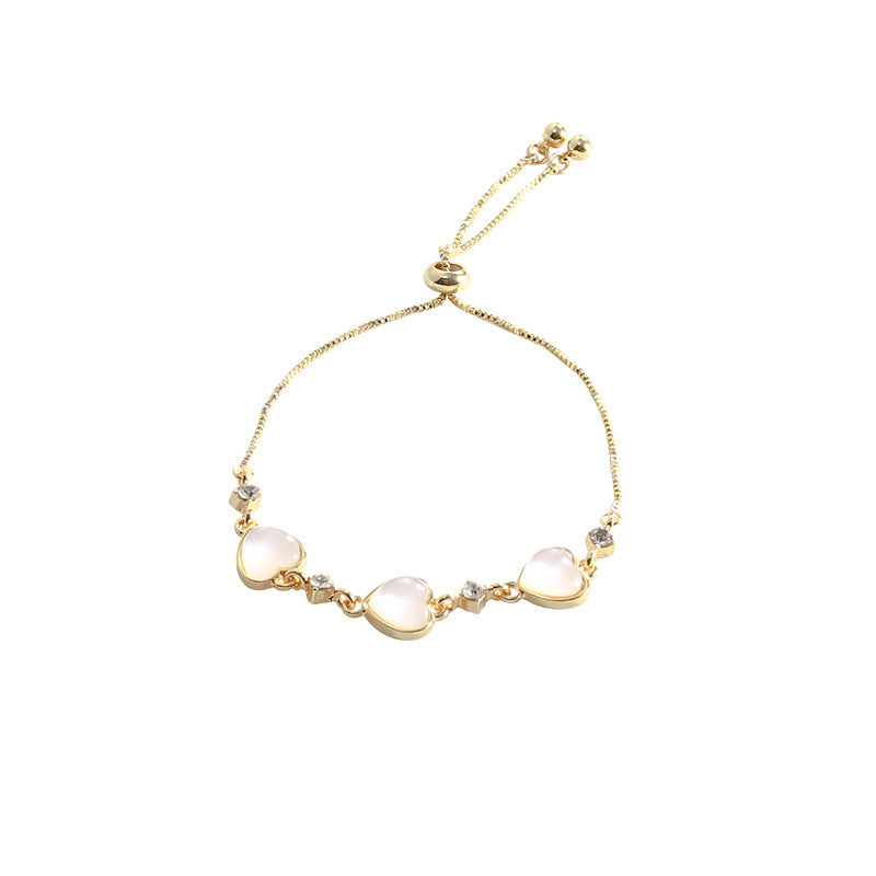 Bracciale cuore opale retrò