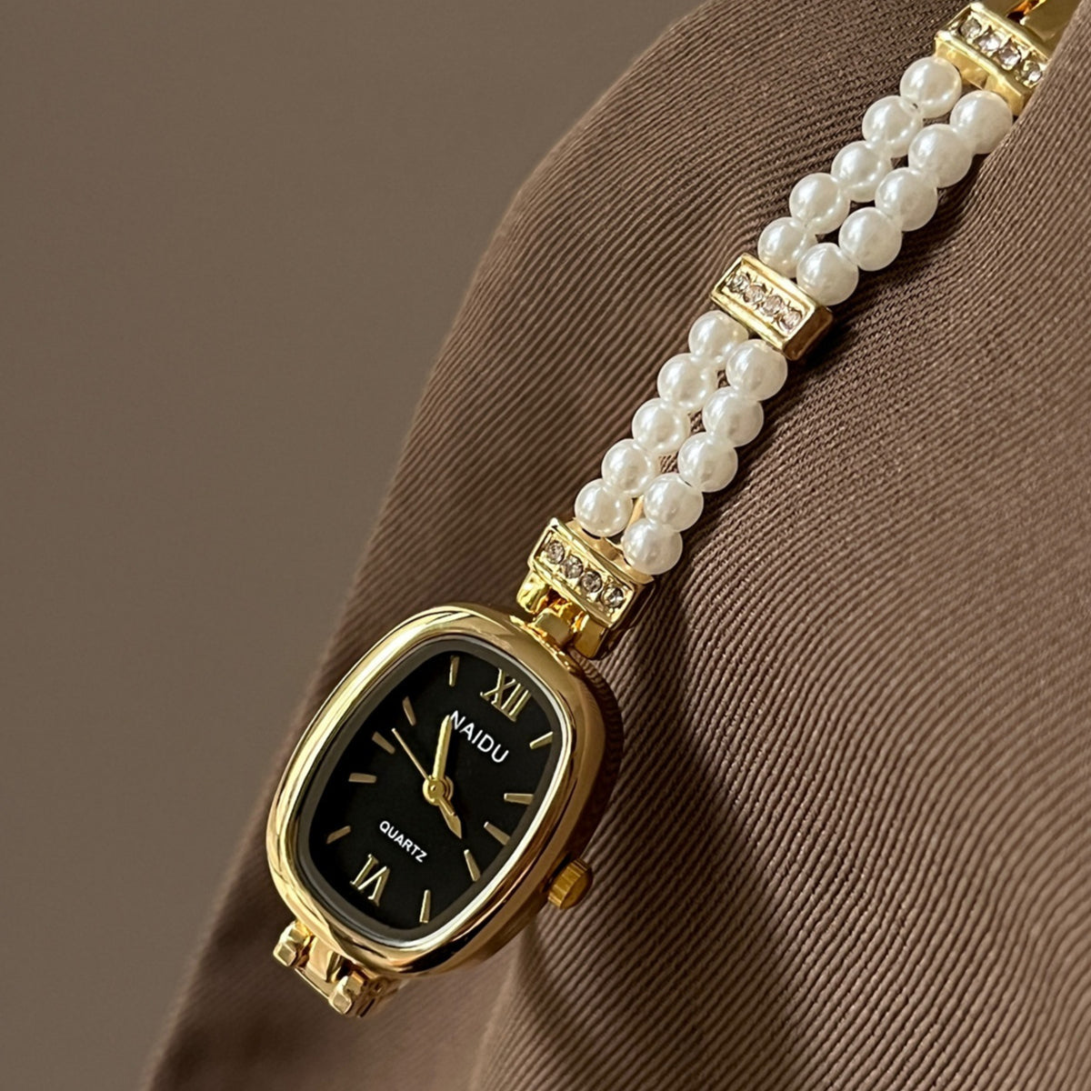 Orologio donna ovale perle