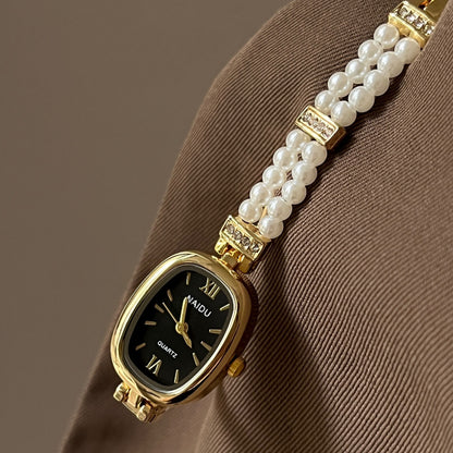 Orologio donna ovale perle