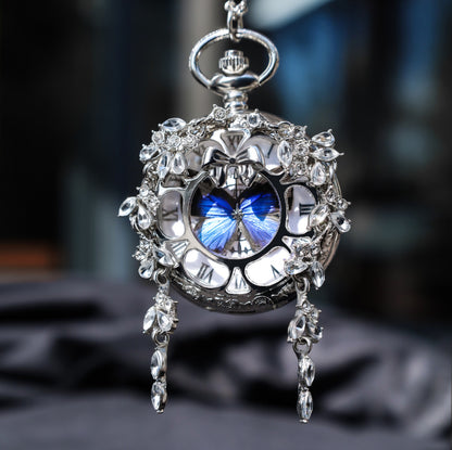 Orologio da tasca stile retrò farfalla