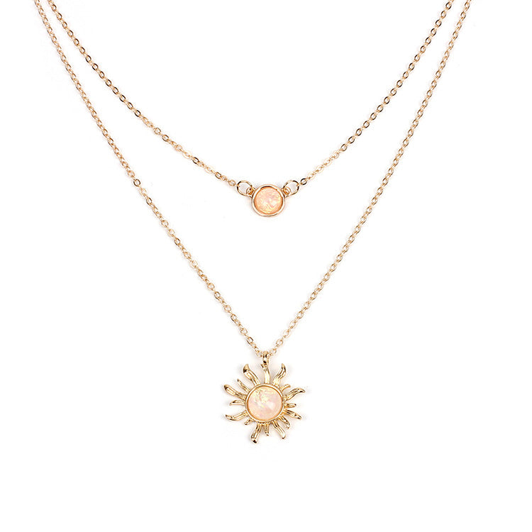 Collana girocollo fiore opale