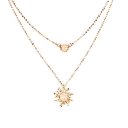 Collana girocollo fiore opale