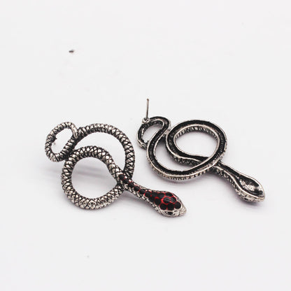 Orecchini serpente rosso