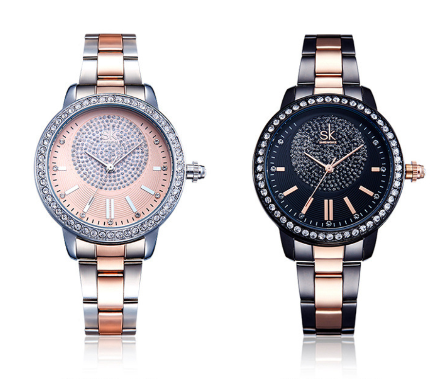 Orologio donna acciaio strass